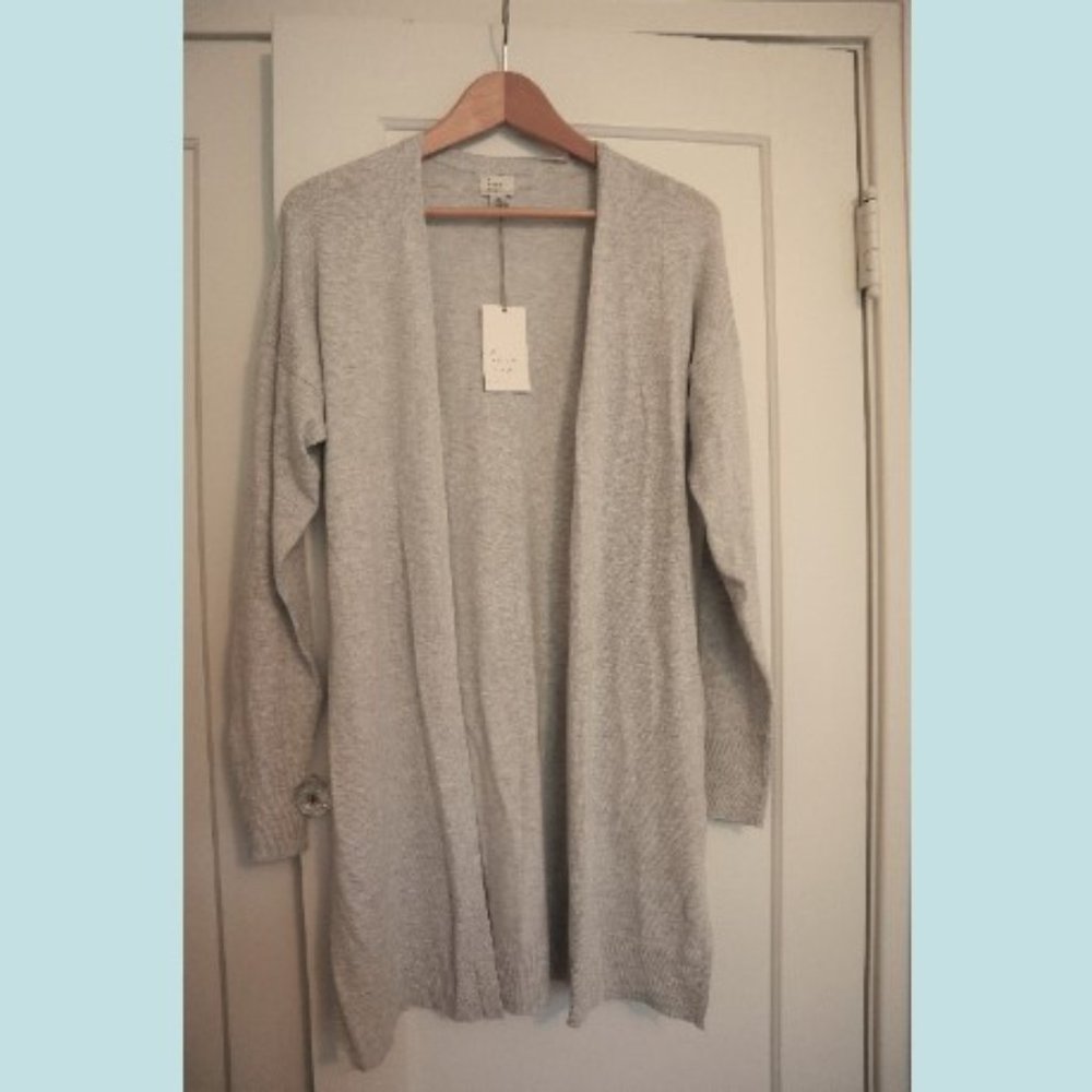 A New Day Lt. Grey Cardigan NWT